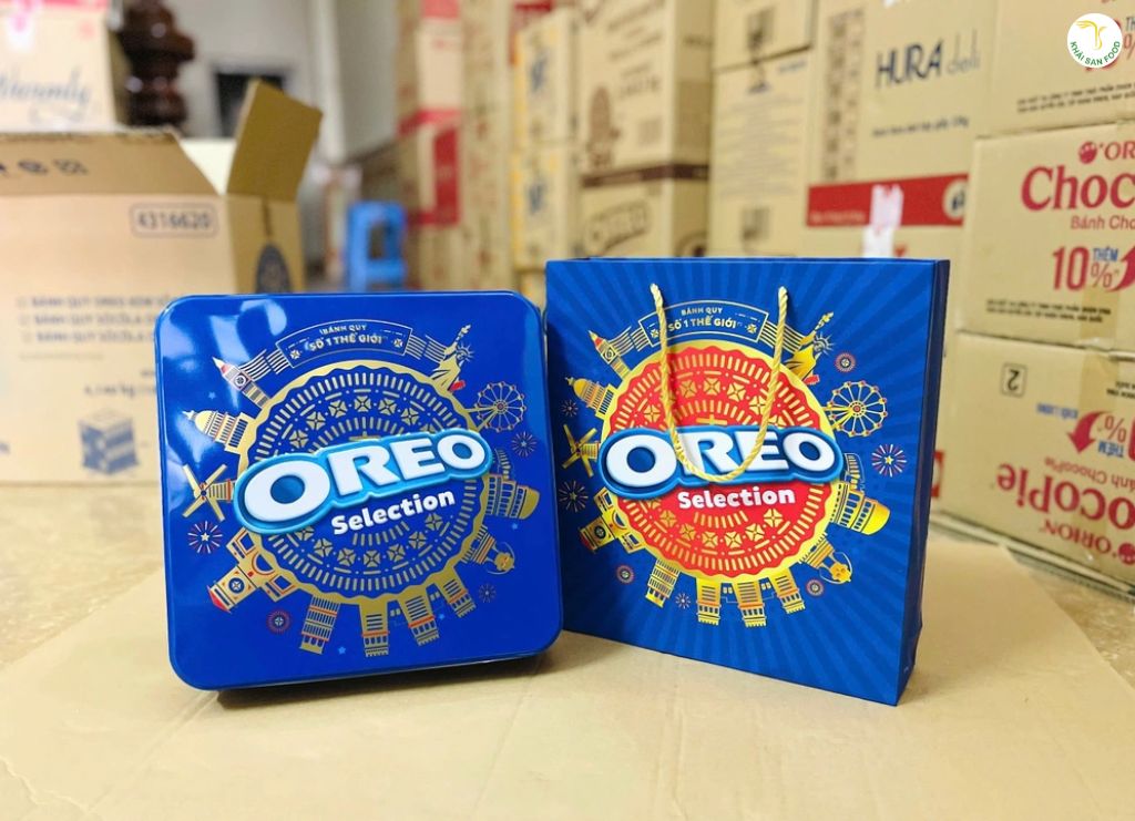 Bánh Oreo hộp thiếc