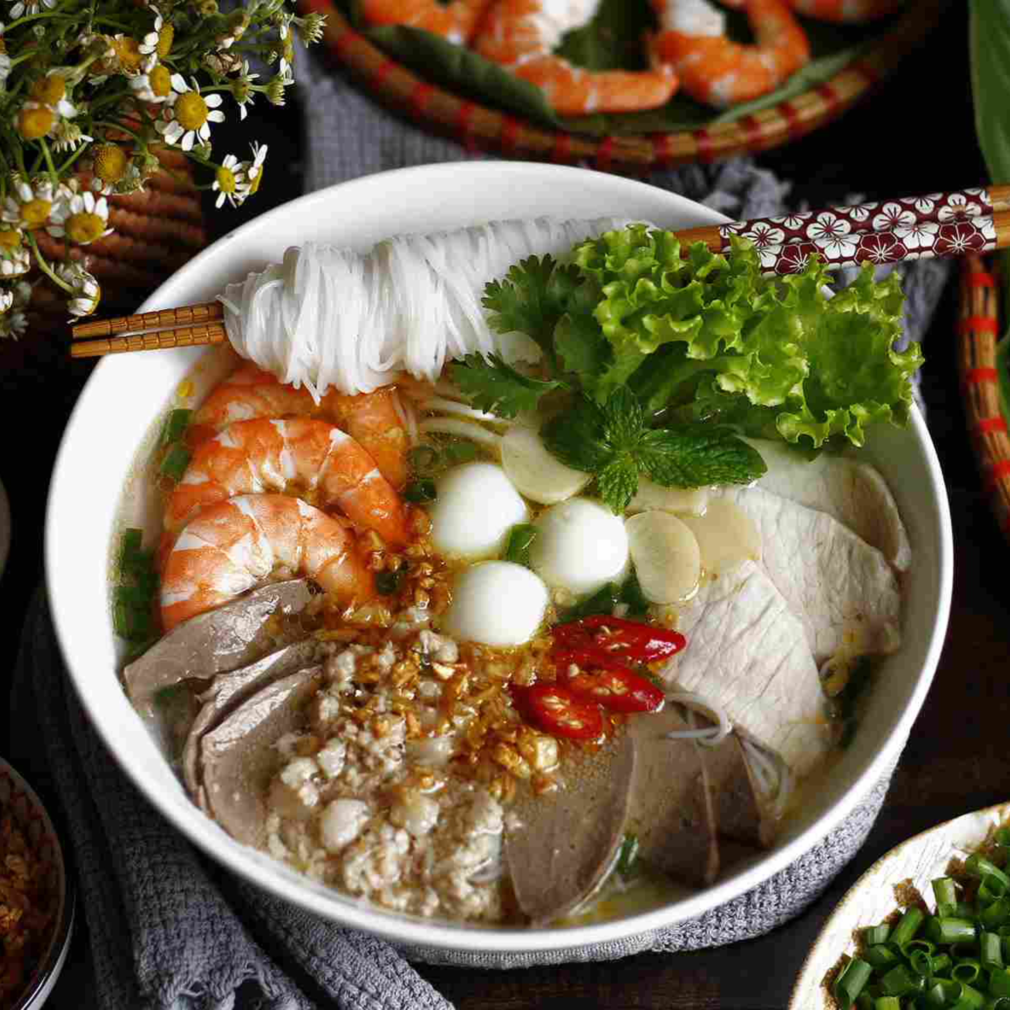 Hủ tiếu đóng gói ăn liền