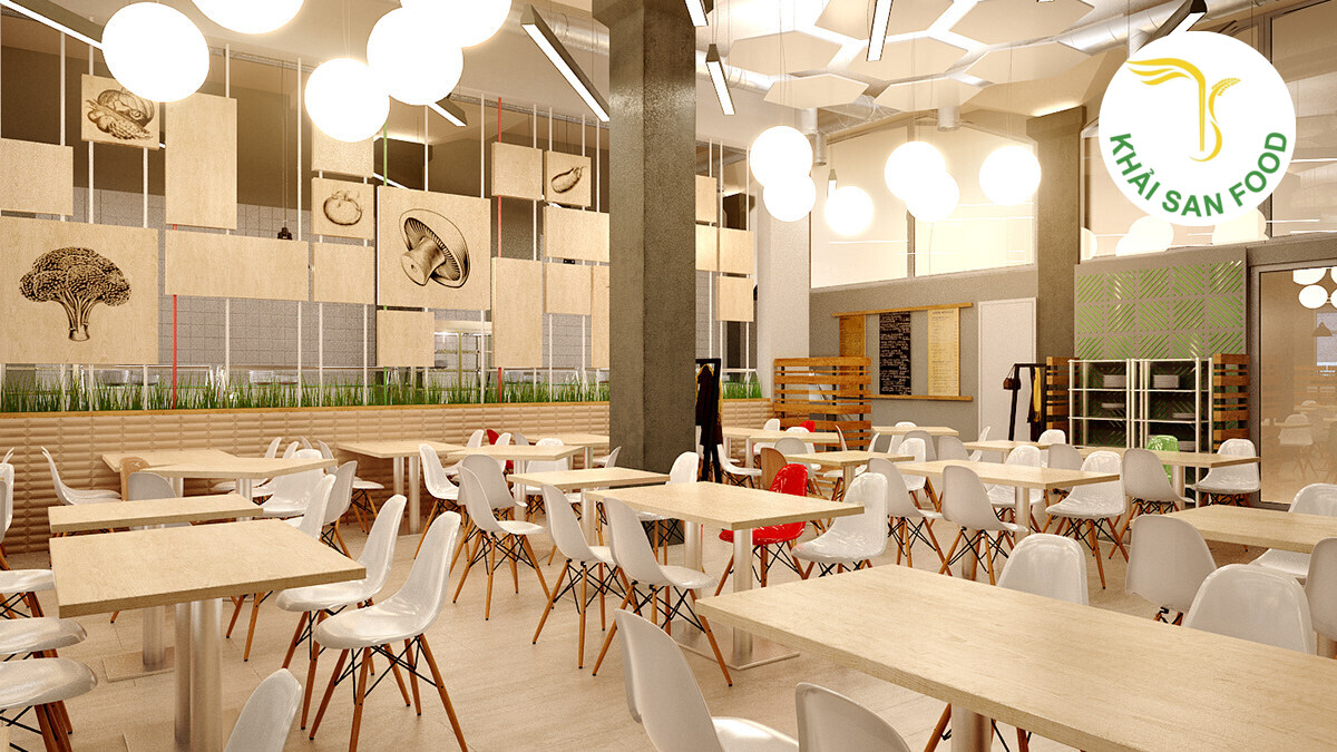 thiết kế canteen trường học