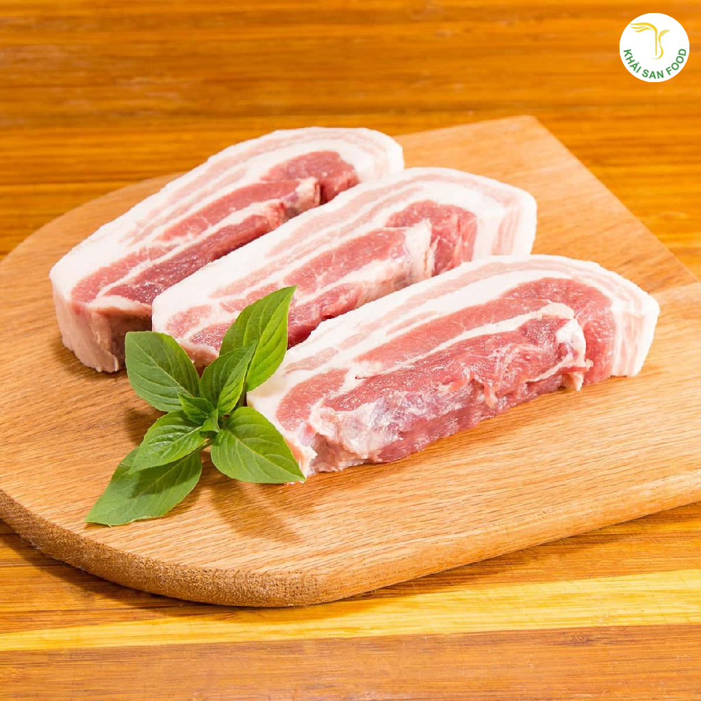 Thịt ba chỉ ngon nên có tỷ lệ nạc – mỡ cân đối Thịt ba chỉ ngon nên có tỷ lệ nạc – mỡ cân đối