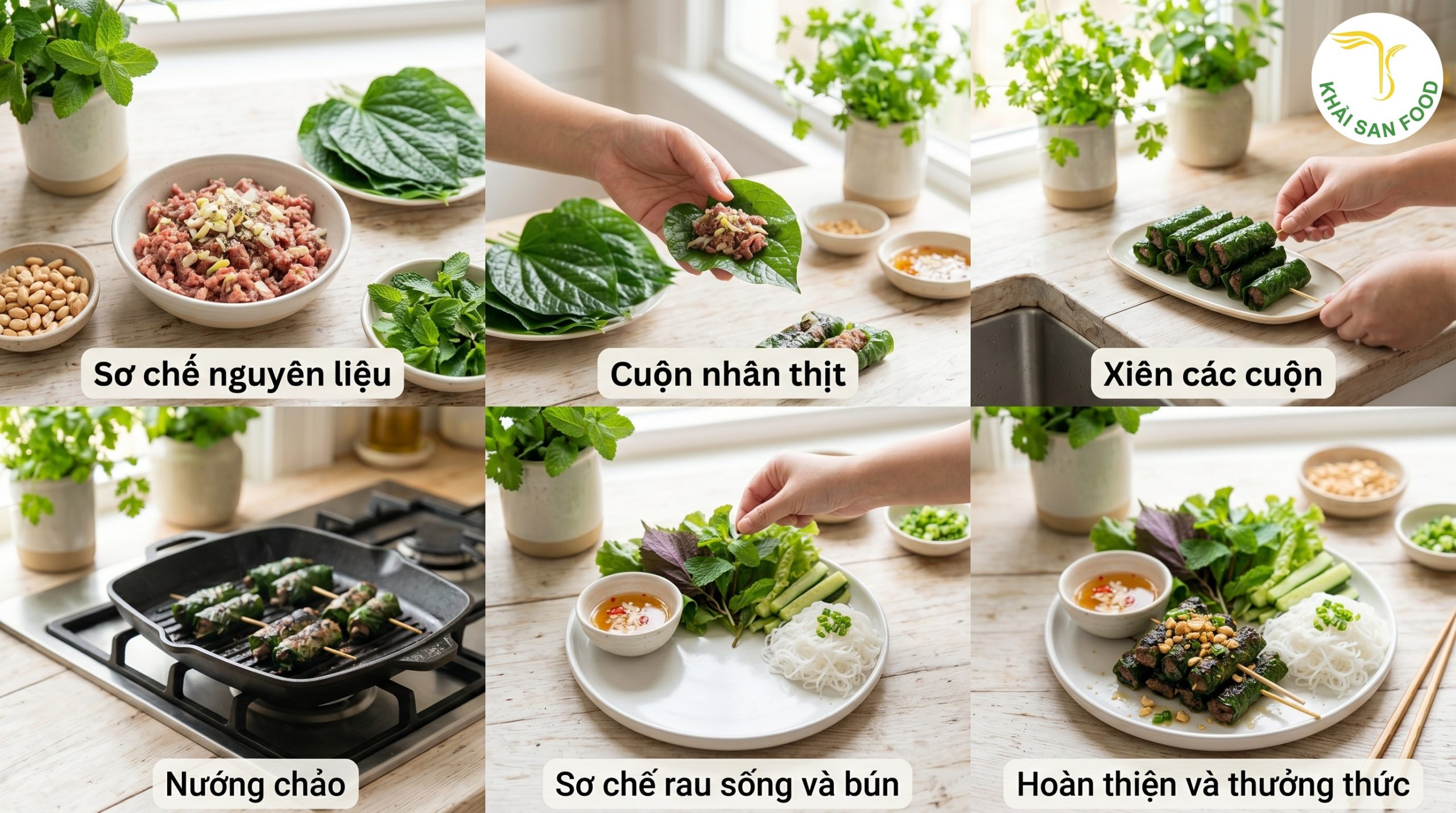 Chi tiết bò lá lốt cách làm qua 6 bước