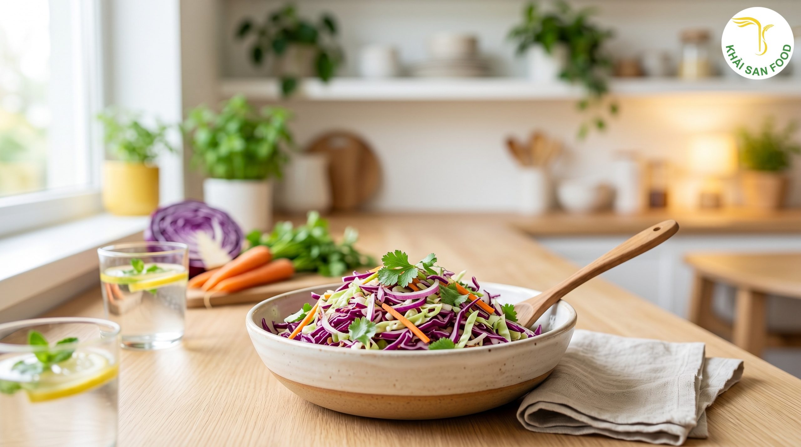 Đổi vị món nướng bằng cách làm salad bắp cải tím