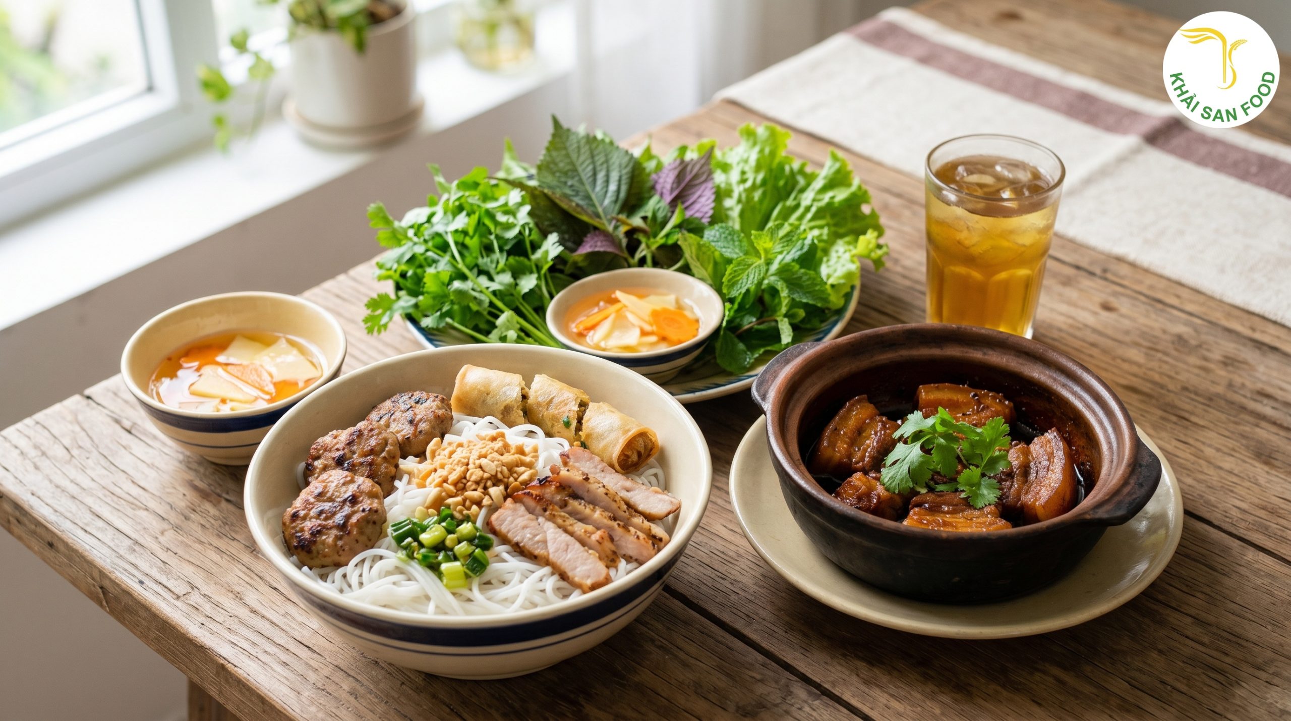 Kết Hợp Cách Làm Bún Thịt Nướng Miền Bắc Cùng Món Kho