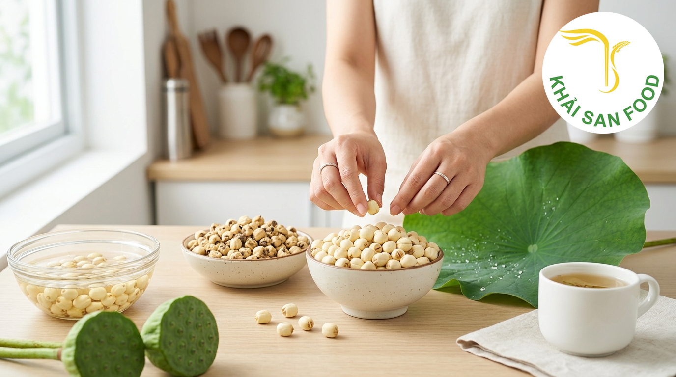 Cách chọn hạt sen khô chất lượng Cách chọn hạt sen khô chất lượng